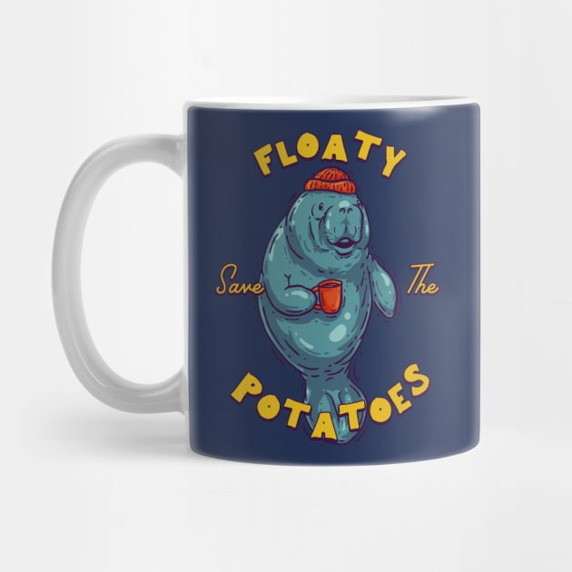 Save the Floaty Potatoes - Florida Manatee by anycolordesigns